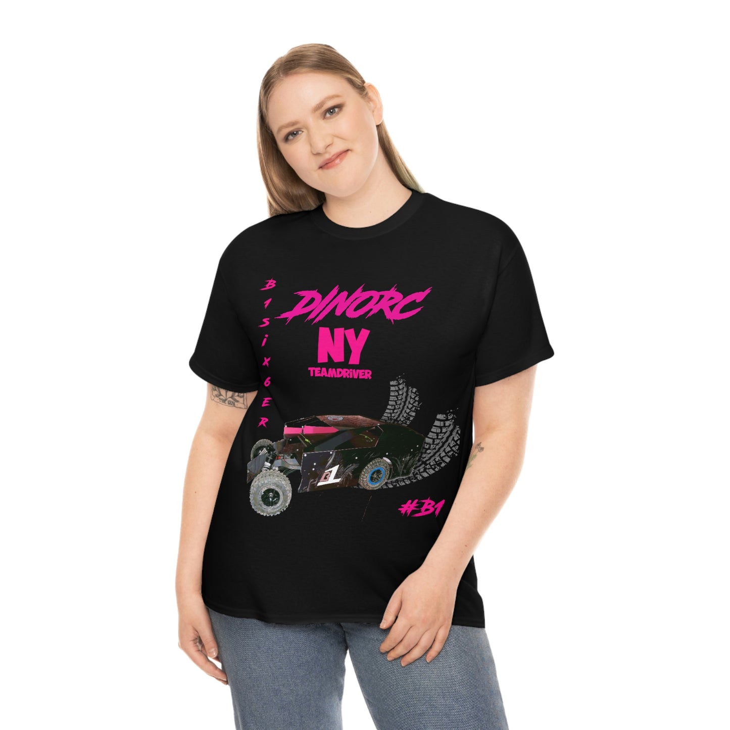 Team Driver Cherry Cherokee Front and Back DinoRc Logo T-Shirt S-5x 5 colors