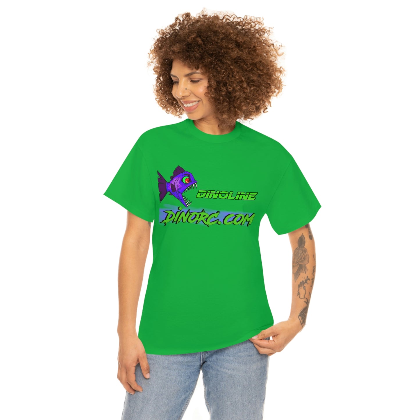 Dinoline Front Back DinoRc Logo T-Shirt S-5x 5 colors