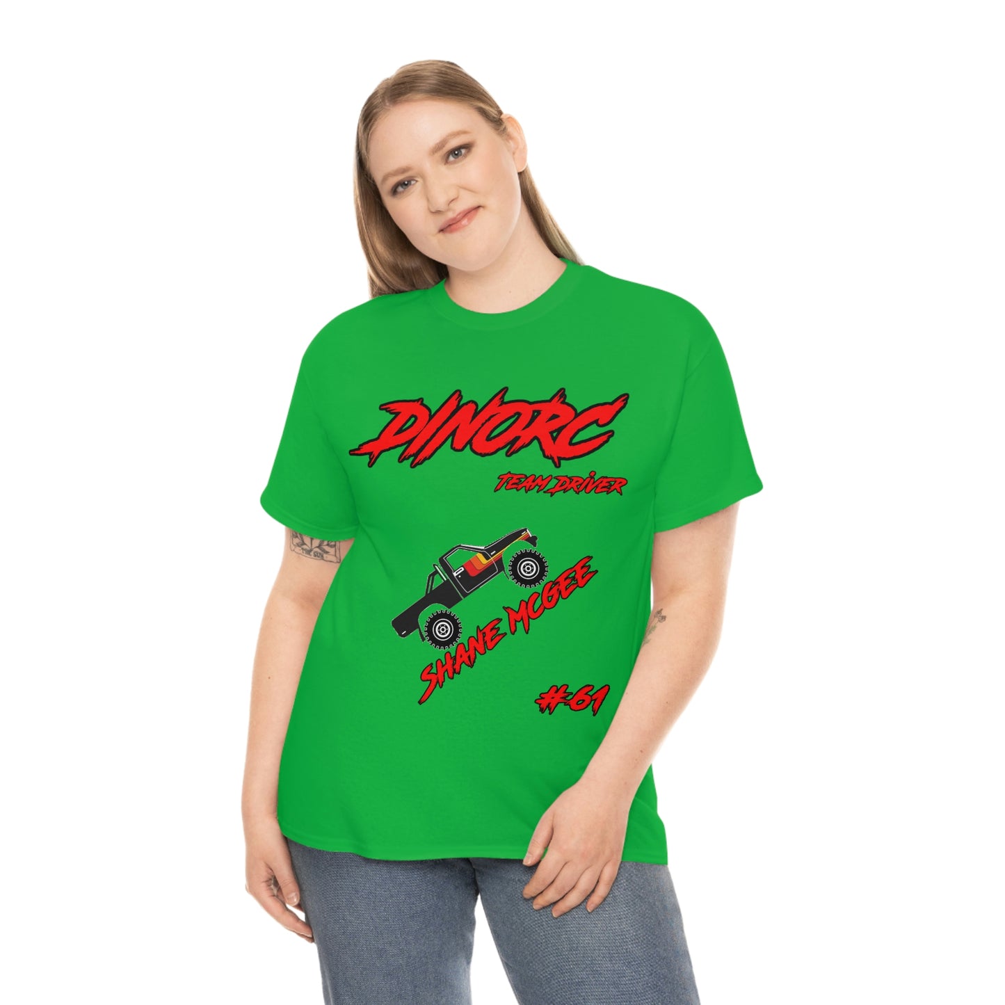 Team Driver Shane Mcgee truck logo Front and Back DinoRc Logo T-Shirt S-5x 5 colors