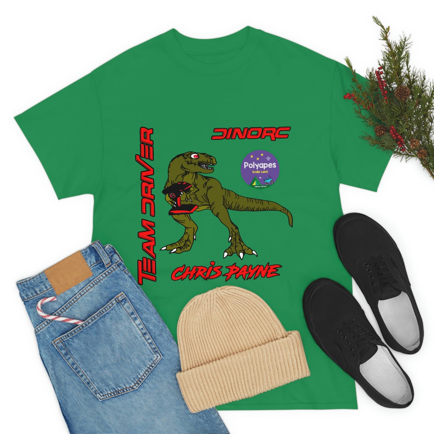 Chris Payne Raptor DinoRC Team Driver logo Front and Back DinoRc Logo T-Shirt S-5x 5 colors