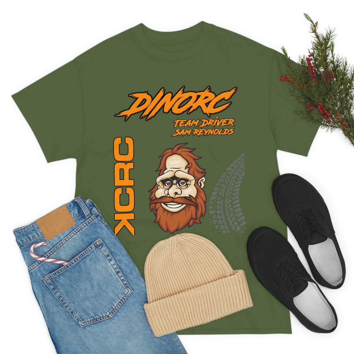 Team Driver Sam Reynolds Front and Back DinoRc Logo T-Shirt S-5x 5 colors