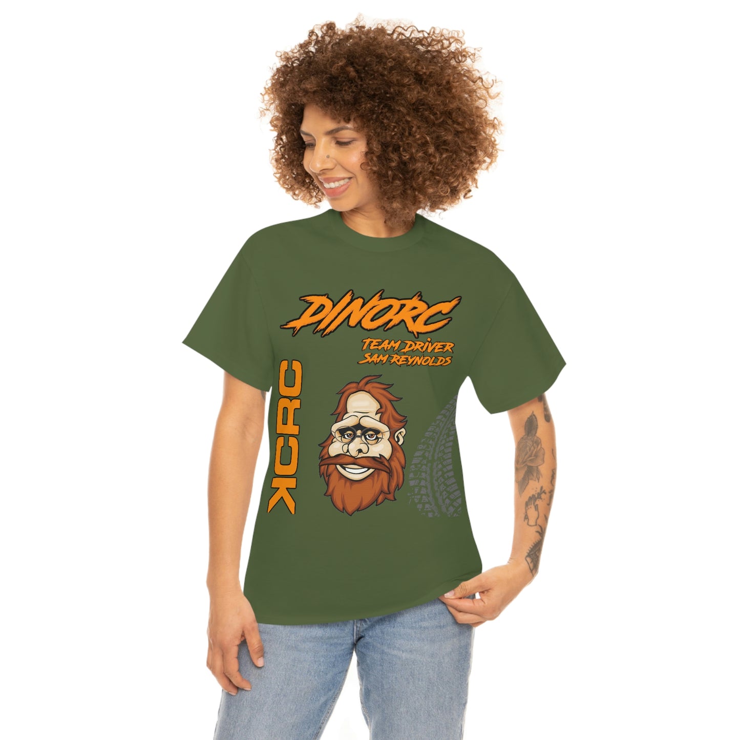 Team Driver Sam Reynolds Front and Back DinoRc Logo T-Shirt S-5x 5 colors