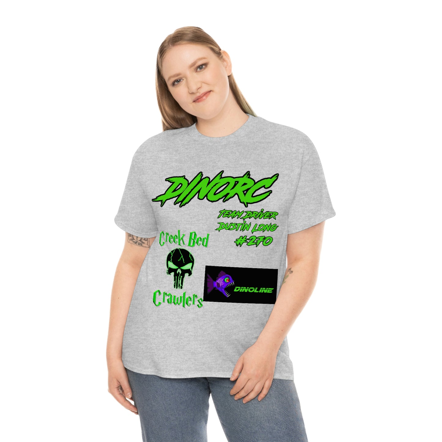 Team Driver Dustin Long logo Front and Back DinoRc Logo T-Shirt S-5x 5 colors