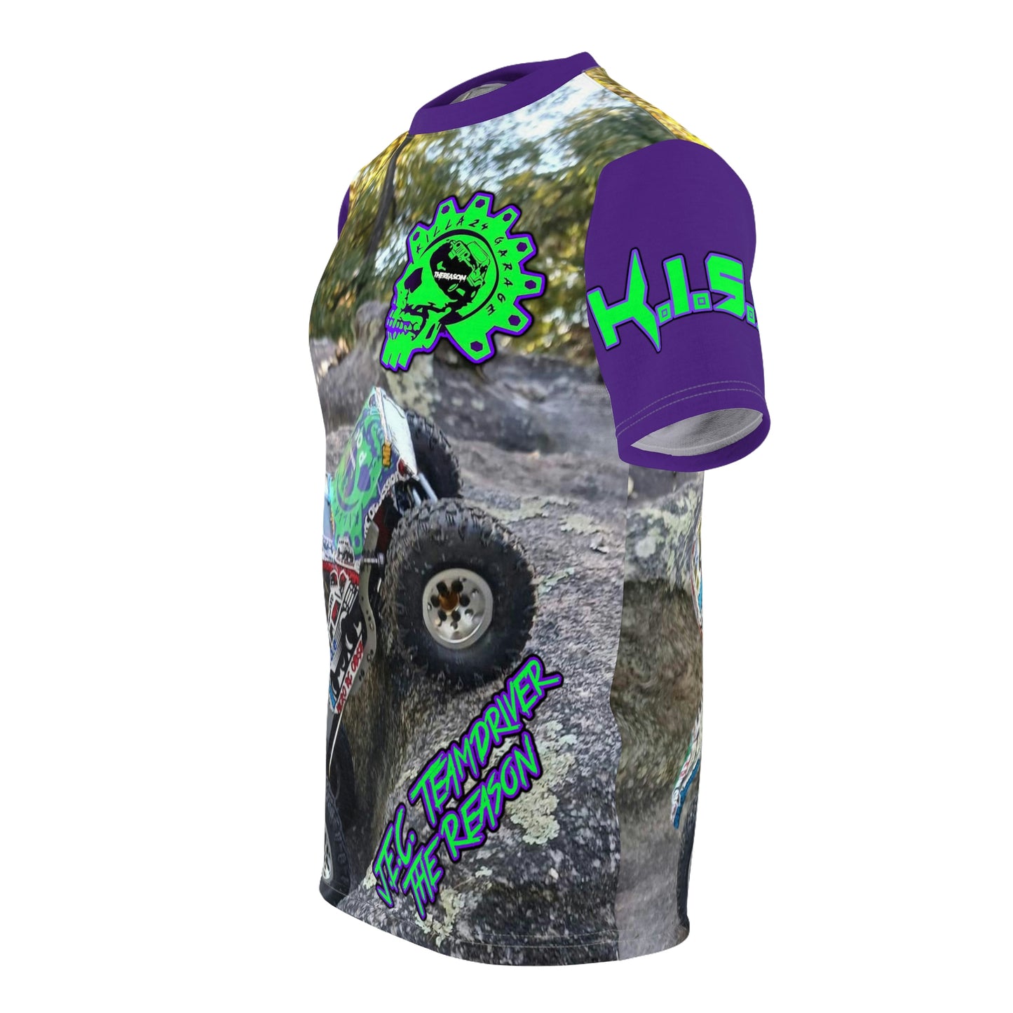 The Reason T Shirt purple Sleeves