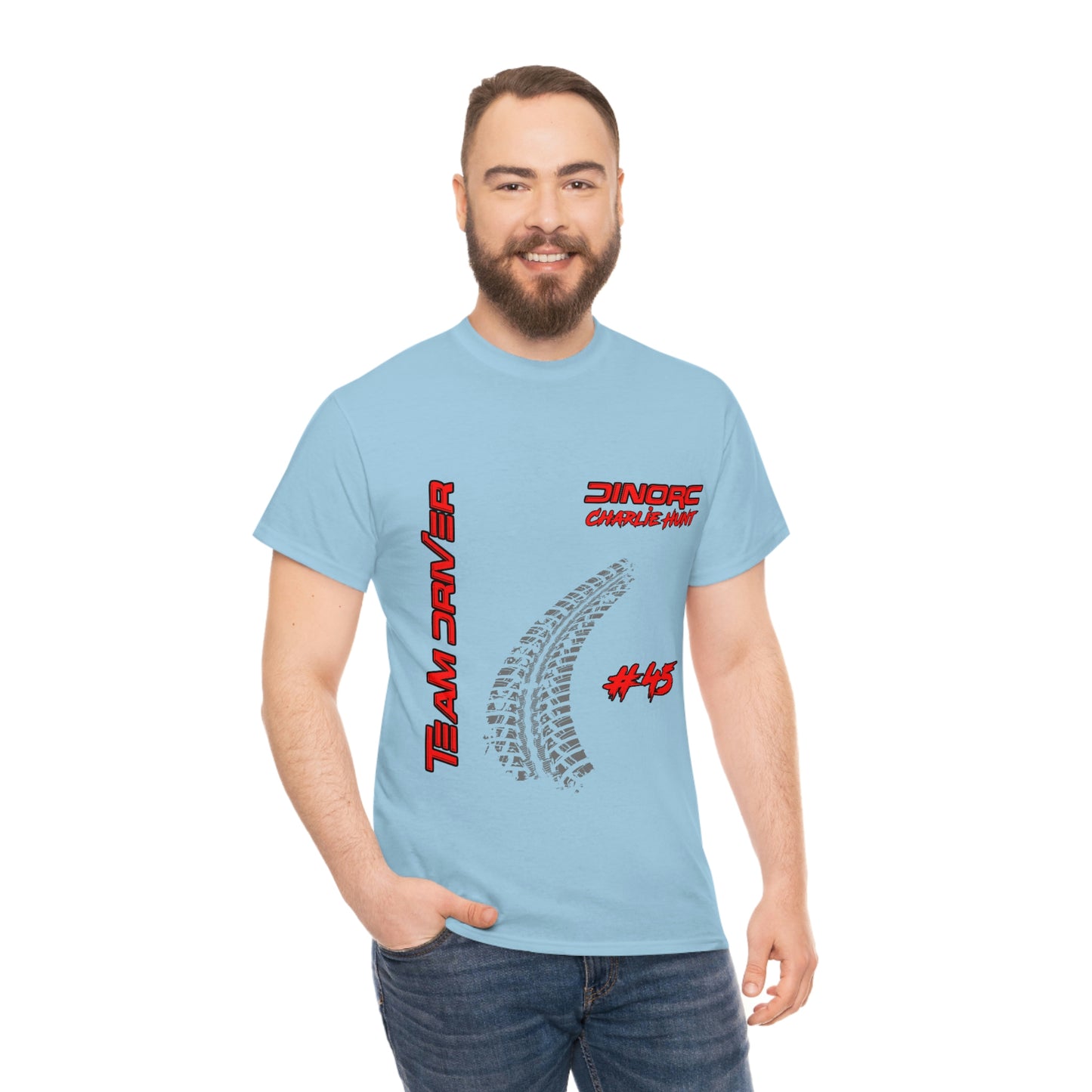 Team Driver Charlie Hunt Front and Back DinoRc Logo T-Shirt S-5x 5 colors