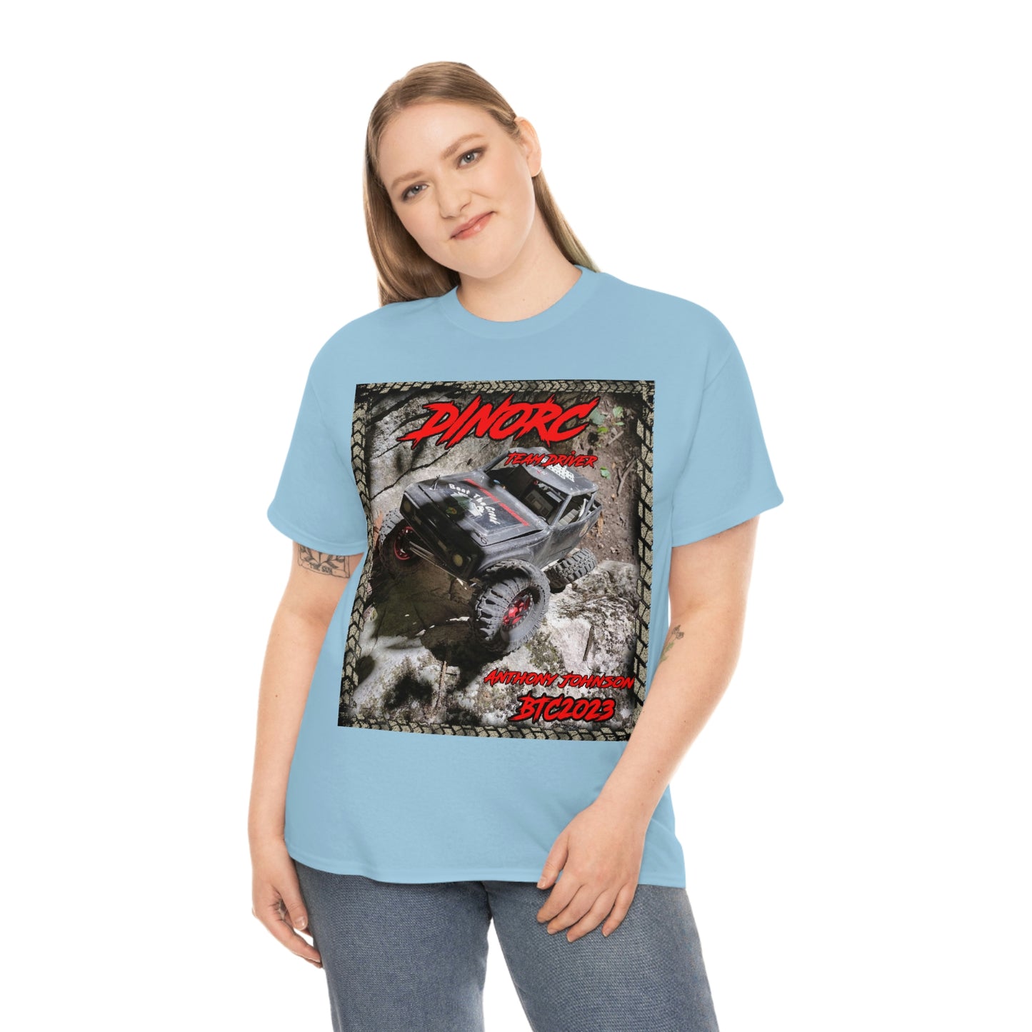 Anthony Johnson T rex DinoRC Team Driver truck logo Front and Back DinoRc Logo T-Shirt S-5x 5 colors