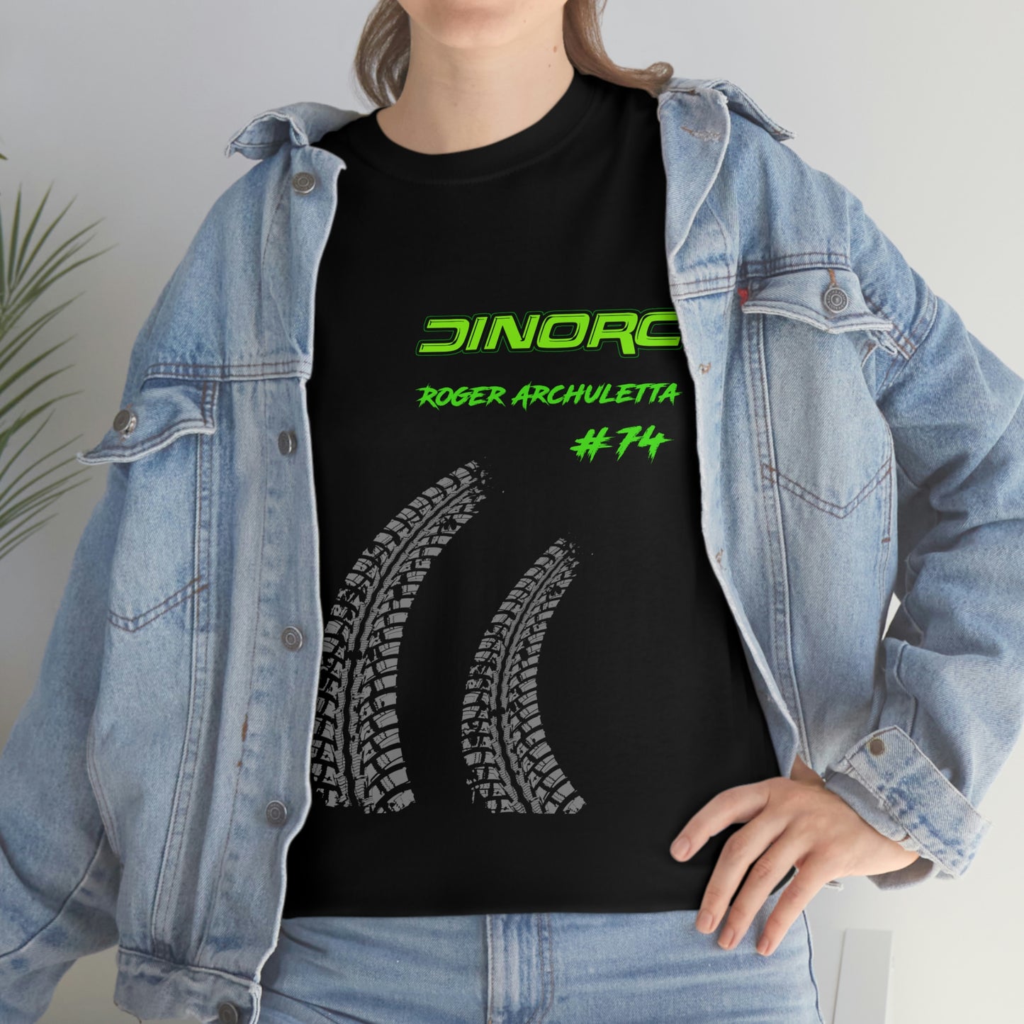 Team Driver Roger Archuletta Front and Back DinoRc Logo T-Shirt S-5x 5 colors