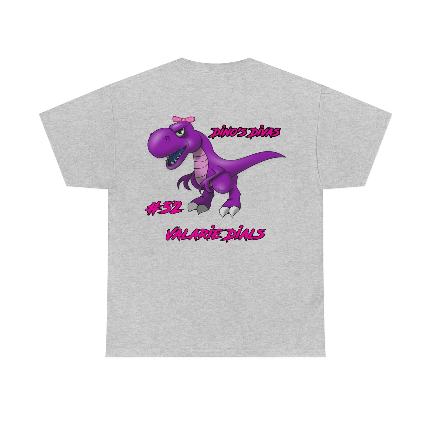 Team Driver Valarie Dials Dino's Divas Front and Back DinoRc Logo T-Shirt S-5x 5 colors