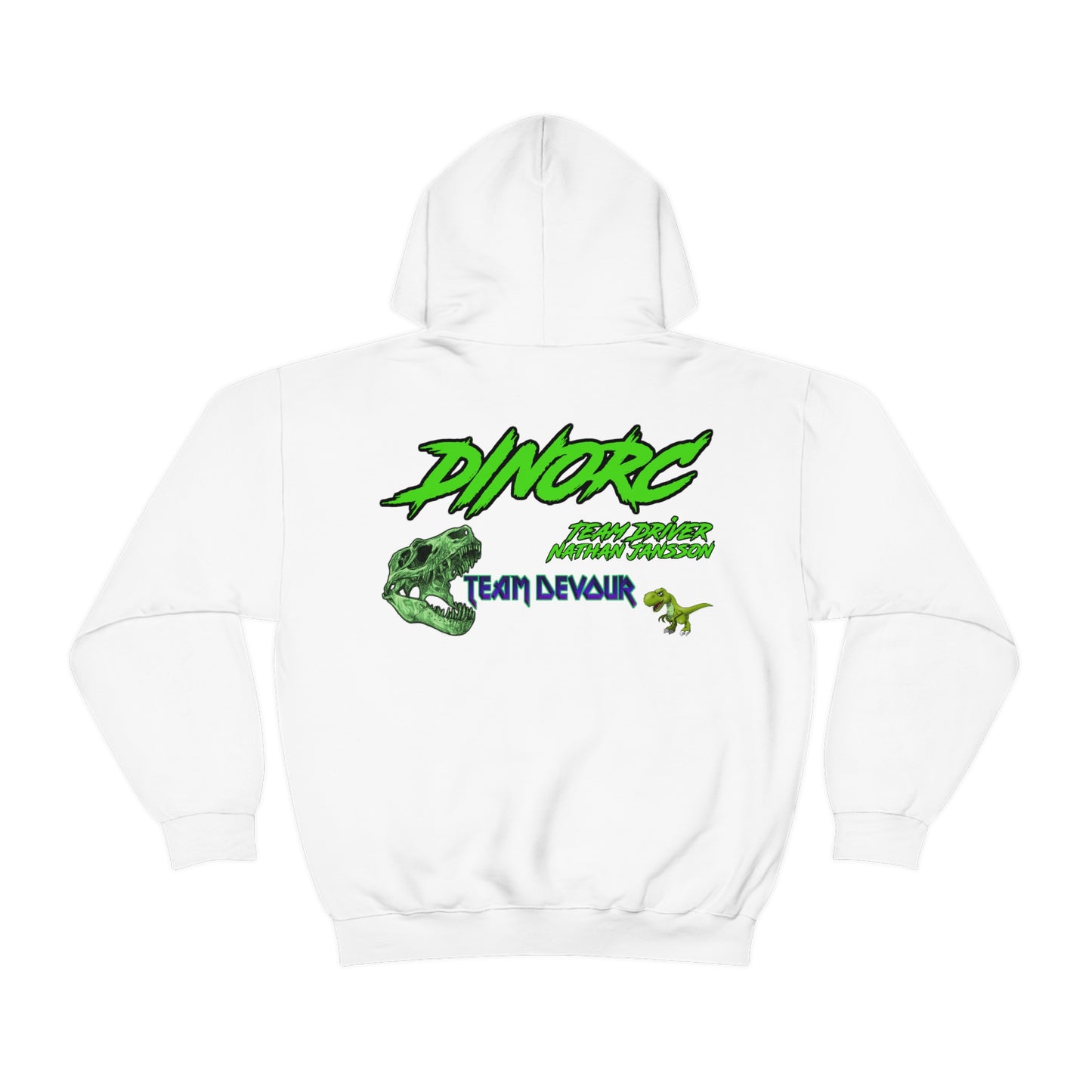 Team Driver Nathan Jansson DinoRC Logo Hooded Sweatshirt Heavy Blend™ Hooded Sweatshirt