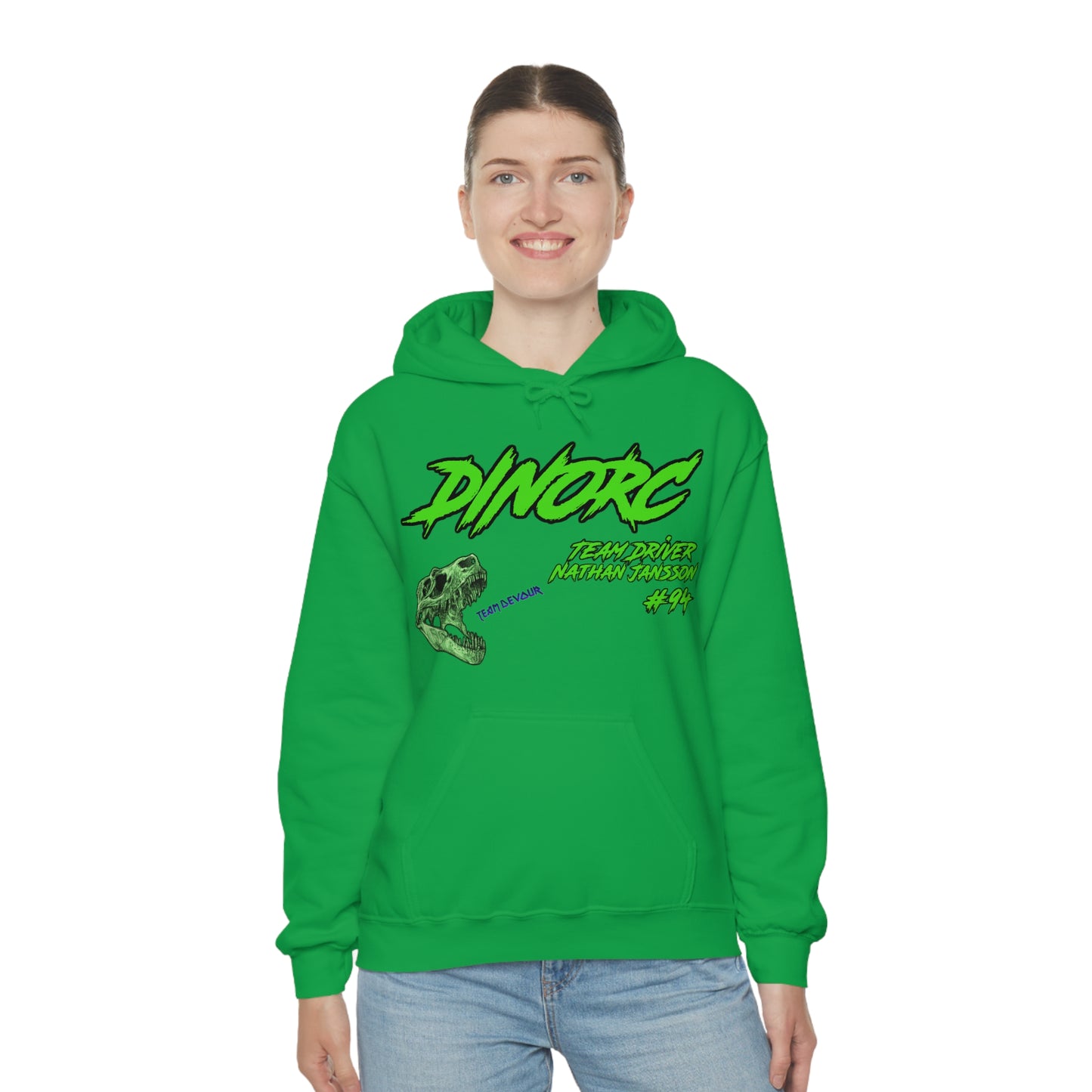Team Driver Nathan Jansson DinoRC Logo Hooded Sweatshirt Heavy Blend™ Hooded Sweatshirt