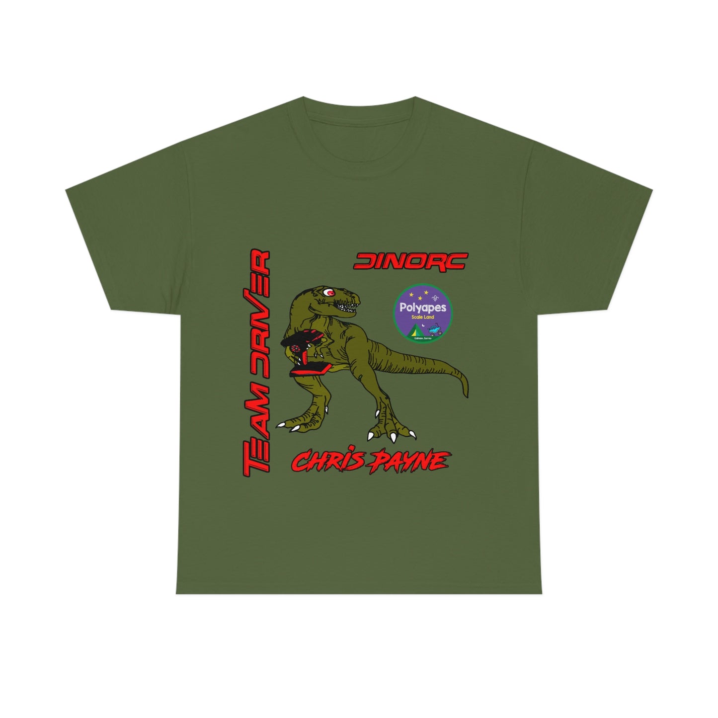 Chris Payne Raptor DinoRC Team Driver logo Front and Back DinoRc Logo T-Shirt S-5x 5 colors