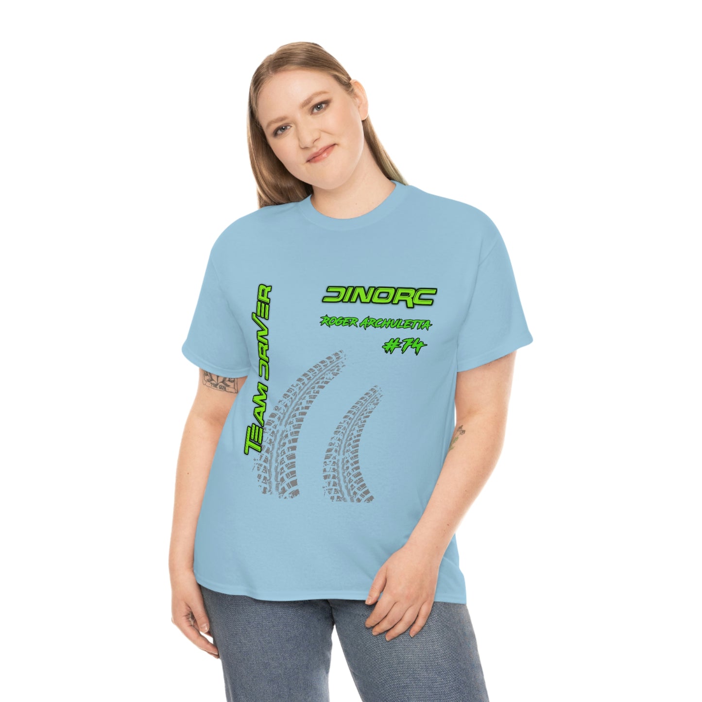 Team Driver Roger Archuletta Front and Back DinoRc Logo T-Shirt S-5x 5 colors