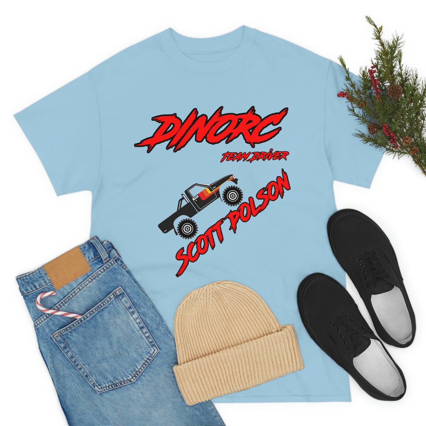 Team Driver Scott Polson truck logo Front and Back DinoRc Logo T-Shirt S-5x 5 colors