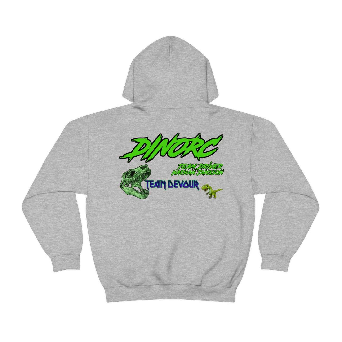 Team Driver Nathan Jansson DinoRC Logo Hooded Sweatshirt Heavy Blend™ Hooded Sweatshirt
