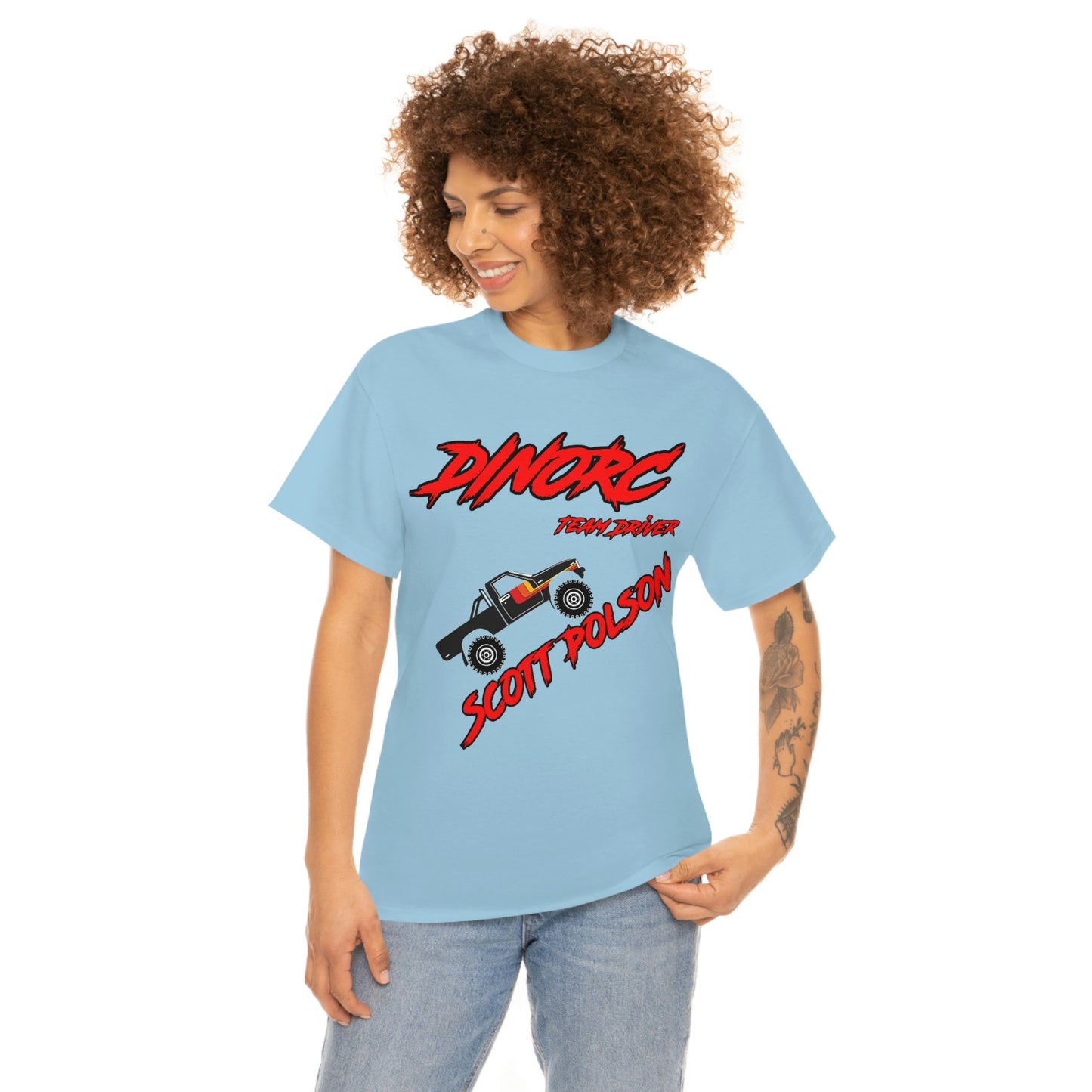 Team Driver Scott Polson truck logo Front and Back DinoRc Logo T-Shirt S-5x 5 colors