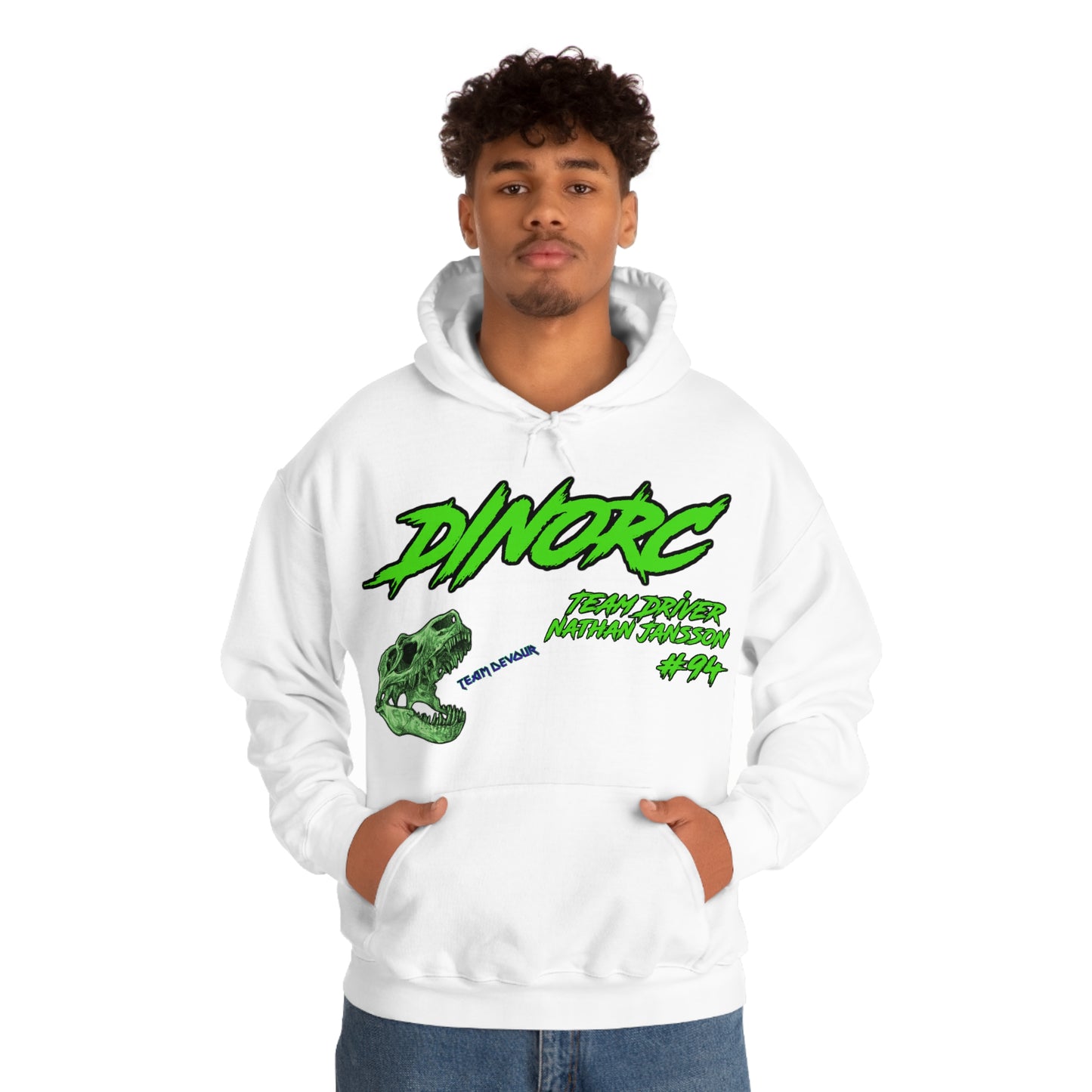 Team Driver Nathan Jansson DinoRC Logo Hooded Sweatshirt Heavy Blend™ Hooded Sweatshirt
