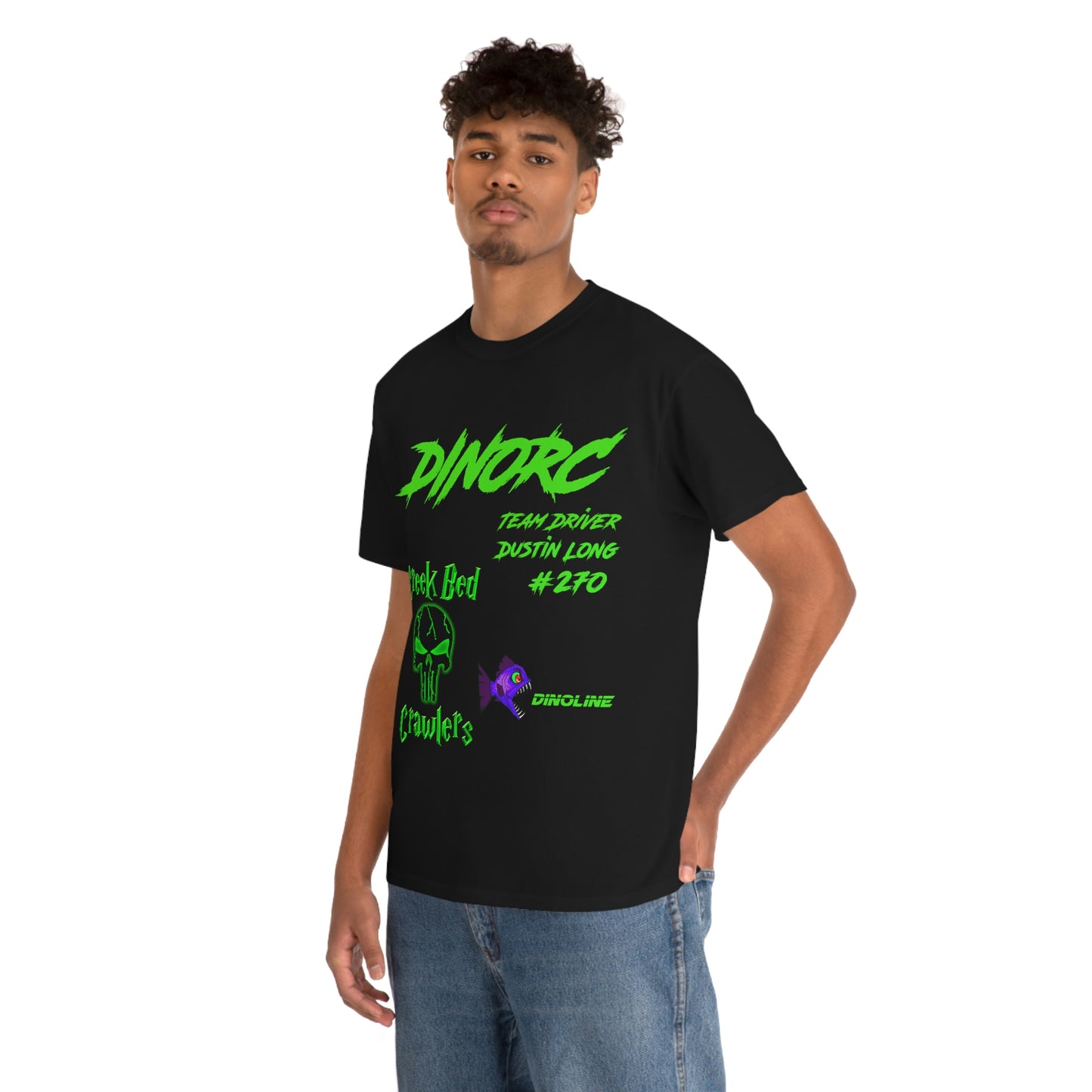 Team Driver Dustin Long logo Front and Back DinoRc Logo T-Shirt S-5x 5 colors