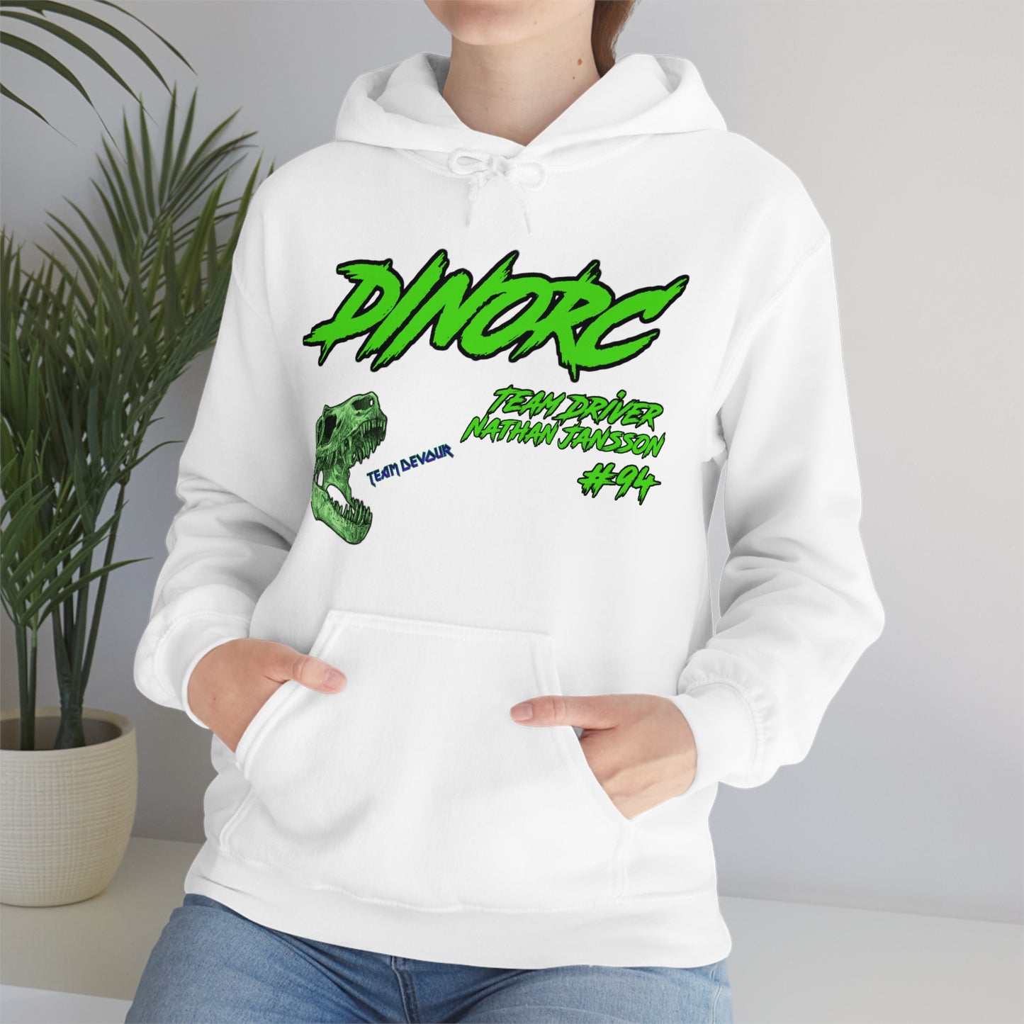 Team Driver Nathan Jansson DinoRC Logo Hooded Sweatshirt Heavy Blend™ Hooded Sweatshirt