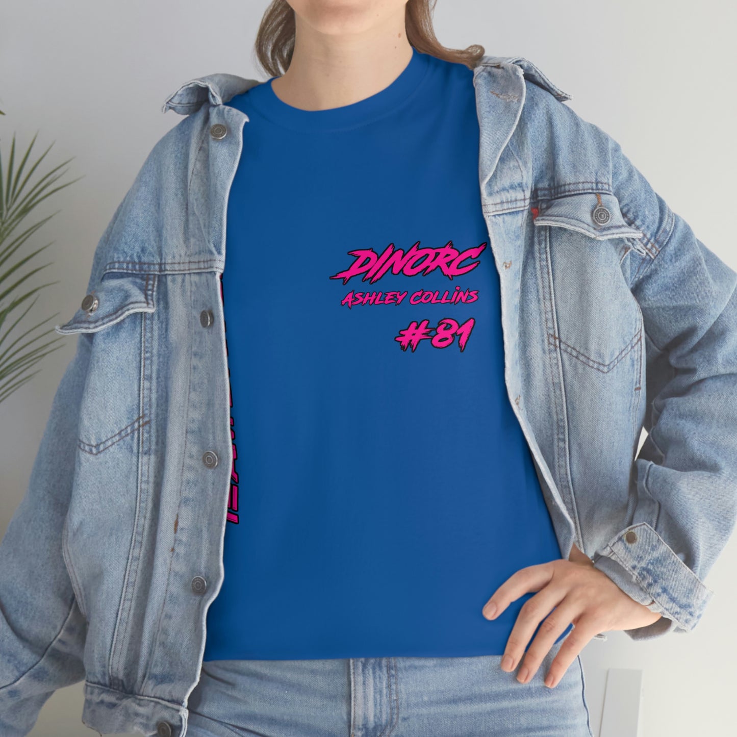 Team Driver Ashley Collins Dino's Divas Front and Back DinoRc Logo T-Shirt S-5x 5 colors