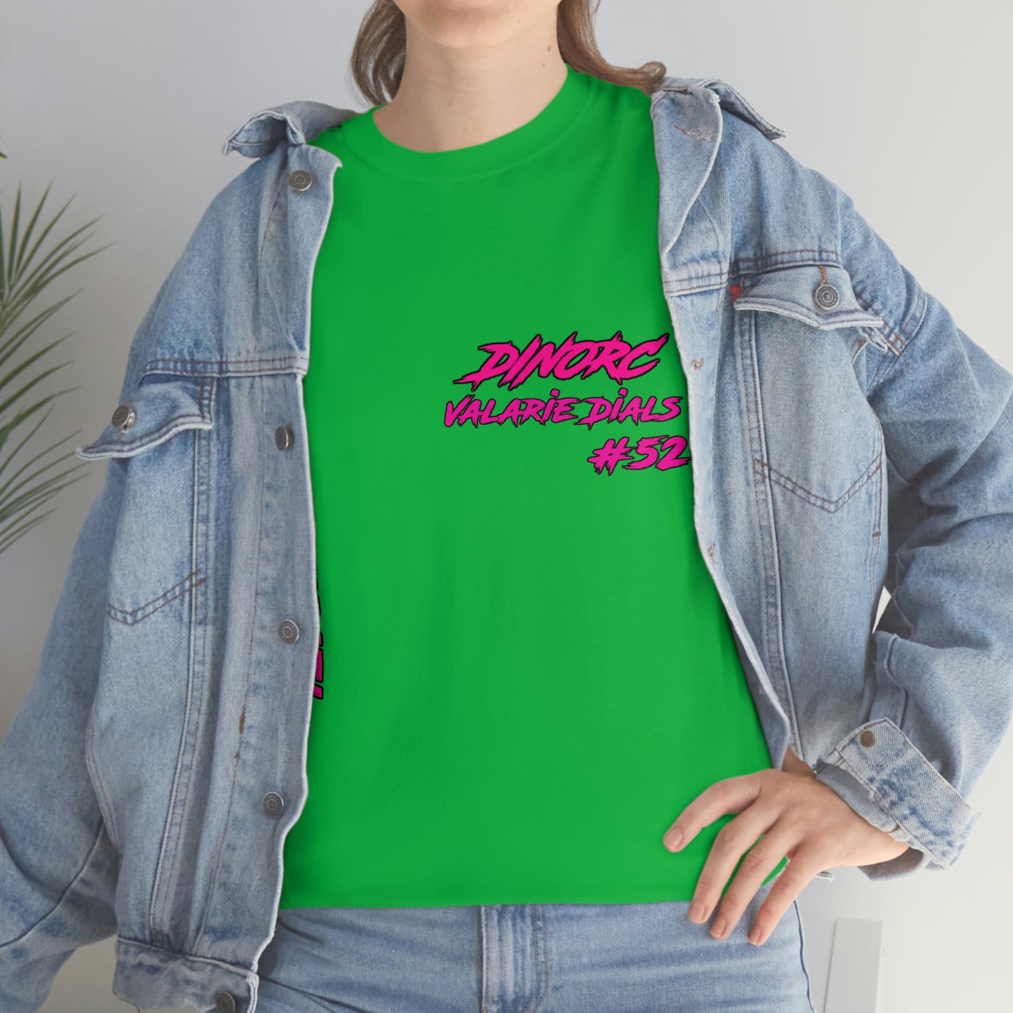 Team Driver Valarie Dials Dino's Divas Front and Back DinoRc Logo T-Shirt S-5x 5 colors