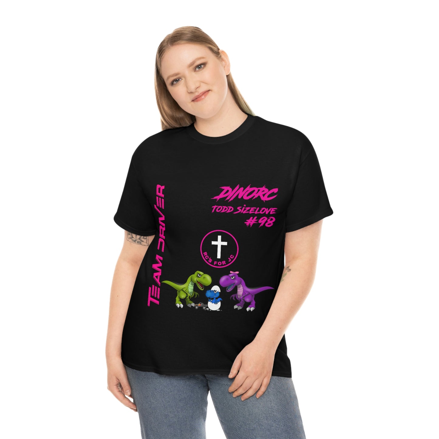 Team Driver Todd Sizelove truck logo Front and Back DinoRc Logo T-Shirt S-5x 5 colors