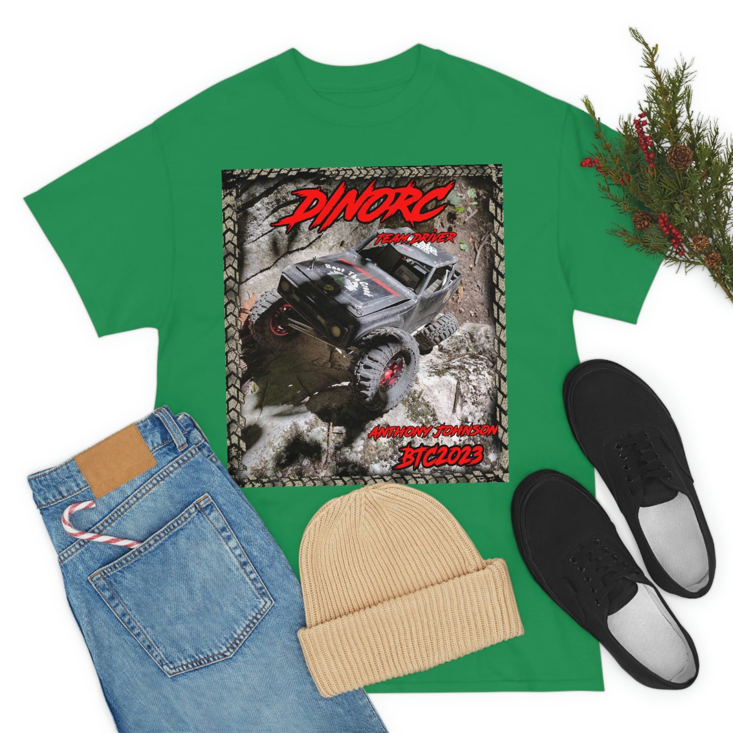Anthony Johnson T rex DinoRC Team Driver truck logo Front and Back DinoRc Logo T-Shirt S-5x 5 colors