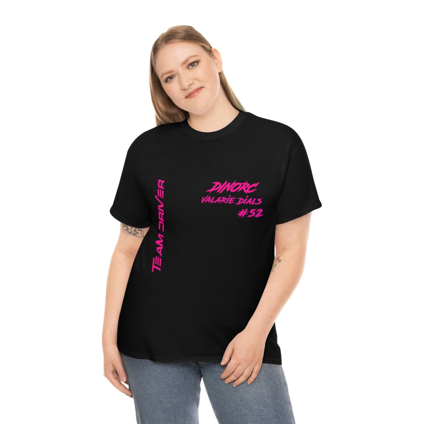 Team Driver Valarie Dials Dino's Divas Front and Back DinoRc Logo T-Shirt S-5x 5 colors