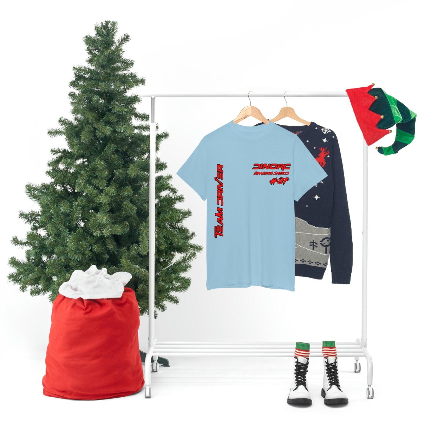 Vertical Team Driver Brandon Sheets Front and Back DinoRc Logo T-Shirt S-5x 5 colors