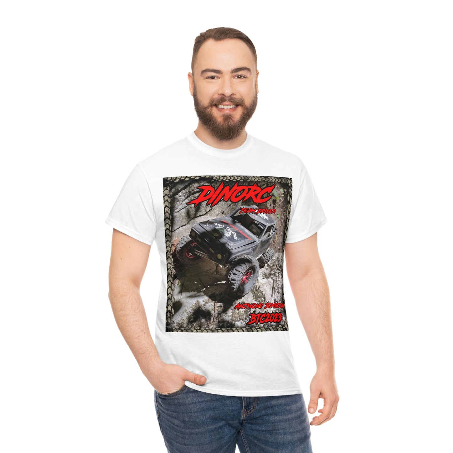 Anthony Johnson T rex DinoRC Team Driver truck logo Front and Back DinoRc Logo T-Shirt S-5x 5 colors