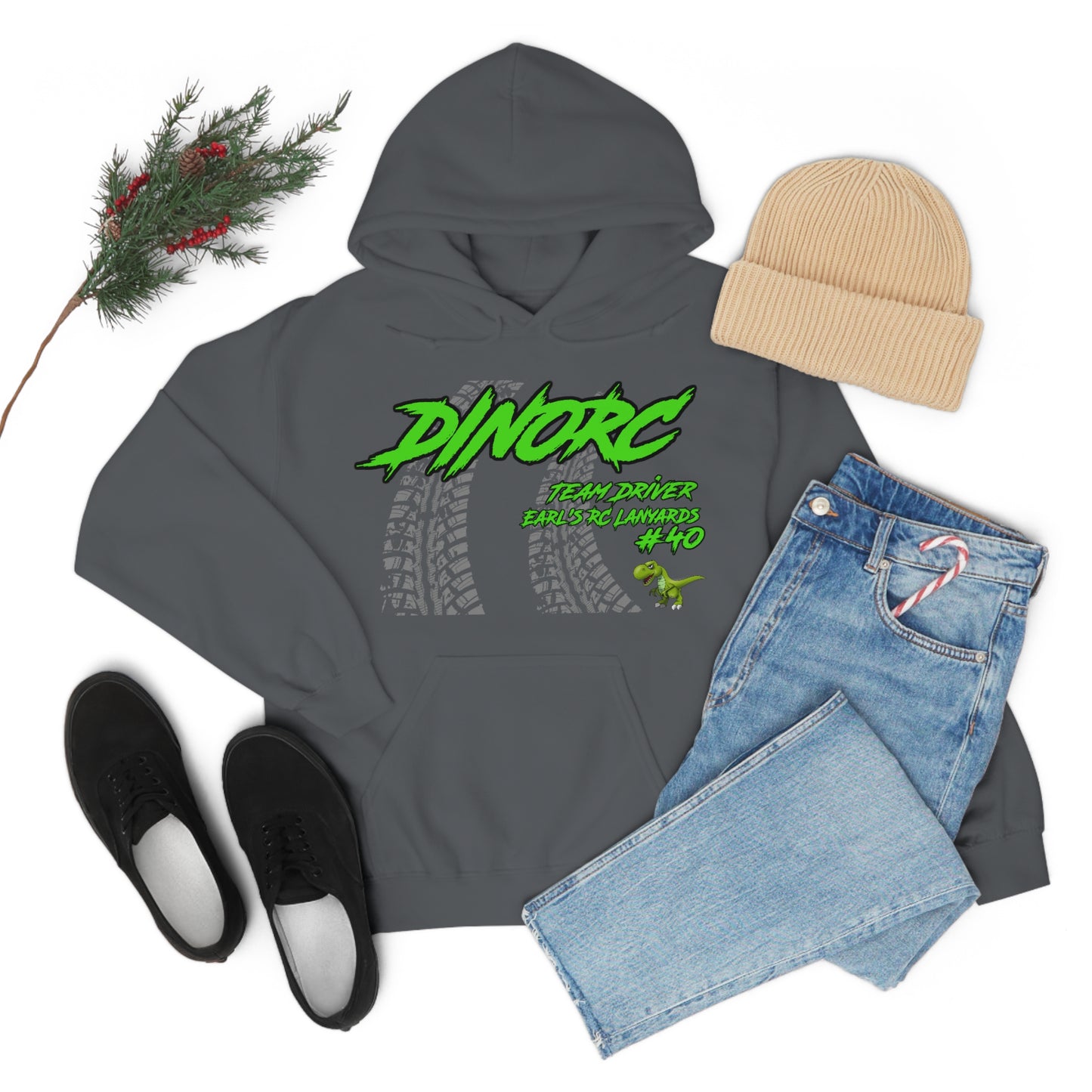Team Driver Earl's RC Lanyards DinoRC Logo Hooded Sweatshirt Heavy Blend™ Hooded Sweatshirt