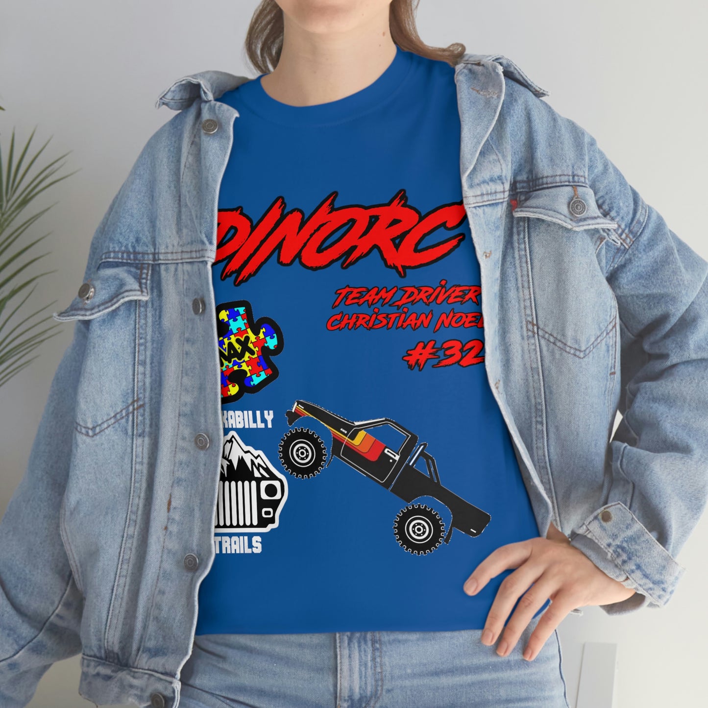 Team Driver Christian Noel truck logo Front and Back DinoRc Logo T-Shirt S-5x 5 colors