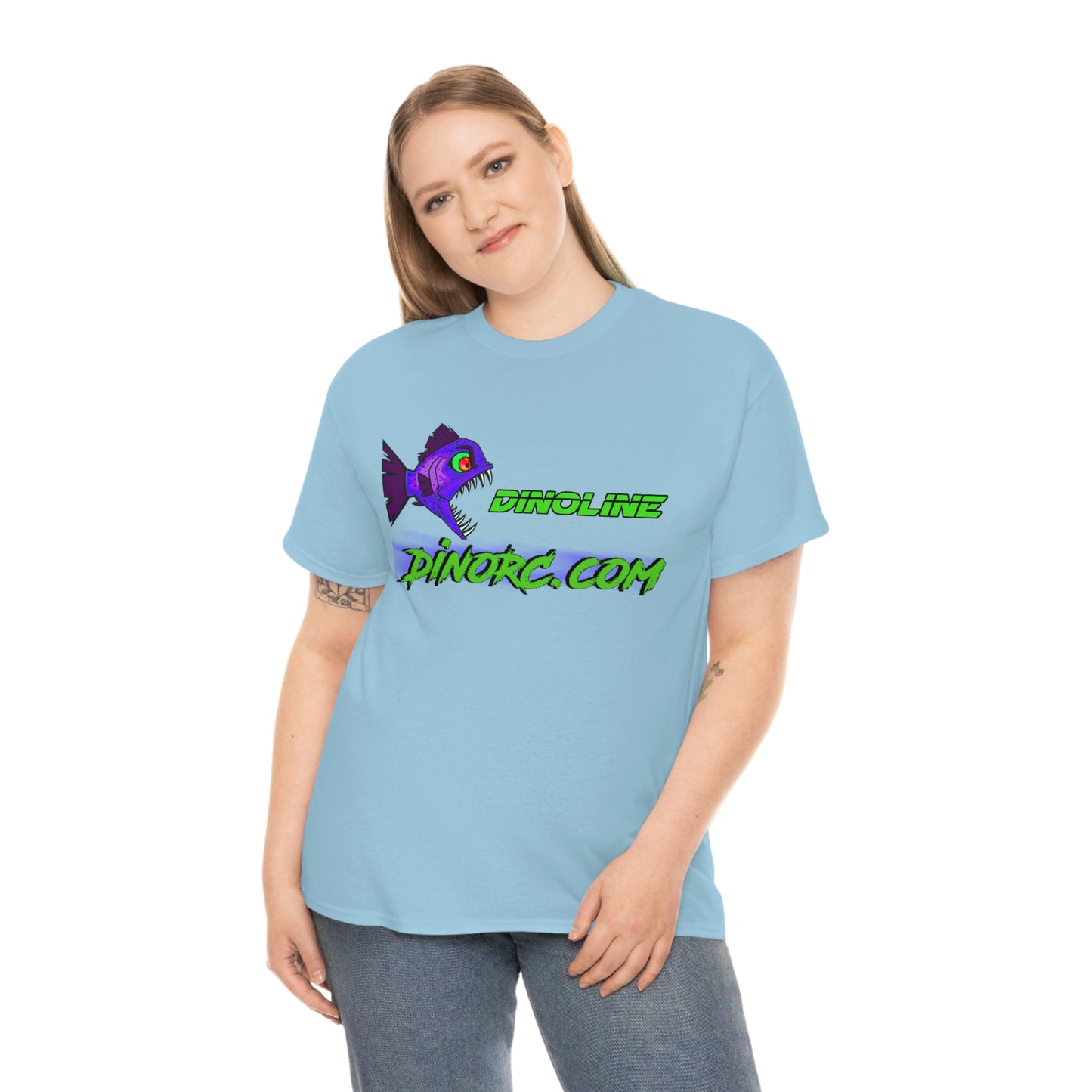 Dinoline Front Back DinoRc Logo T-Shirt S-5x 5 colors