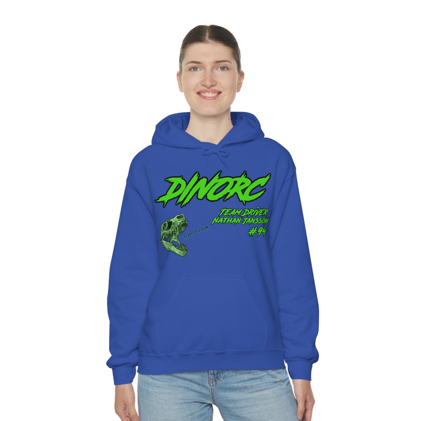 Team Driver Nathan Jansson DinoRC Logo Hooded Sweatshirt Heavy Blend™ Hooded Sweatshirt
