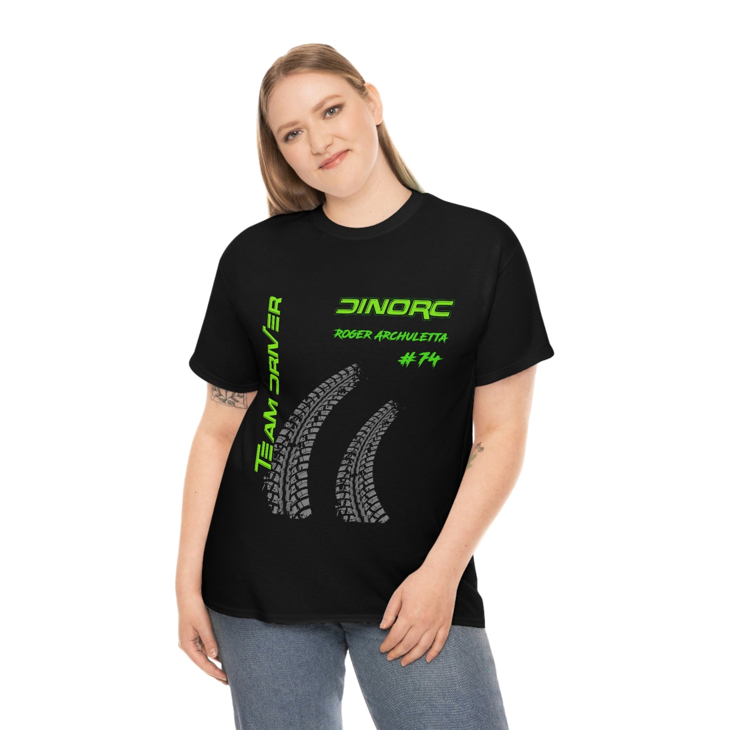 Team Driver Roger Archuletta Front and Back DinoRc Logo T-Shirt S-5x 5 colors