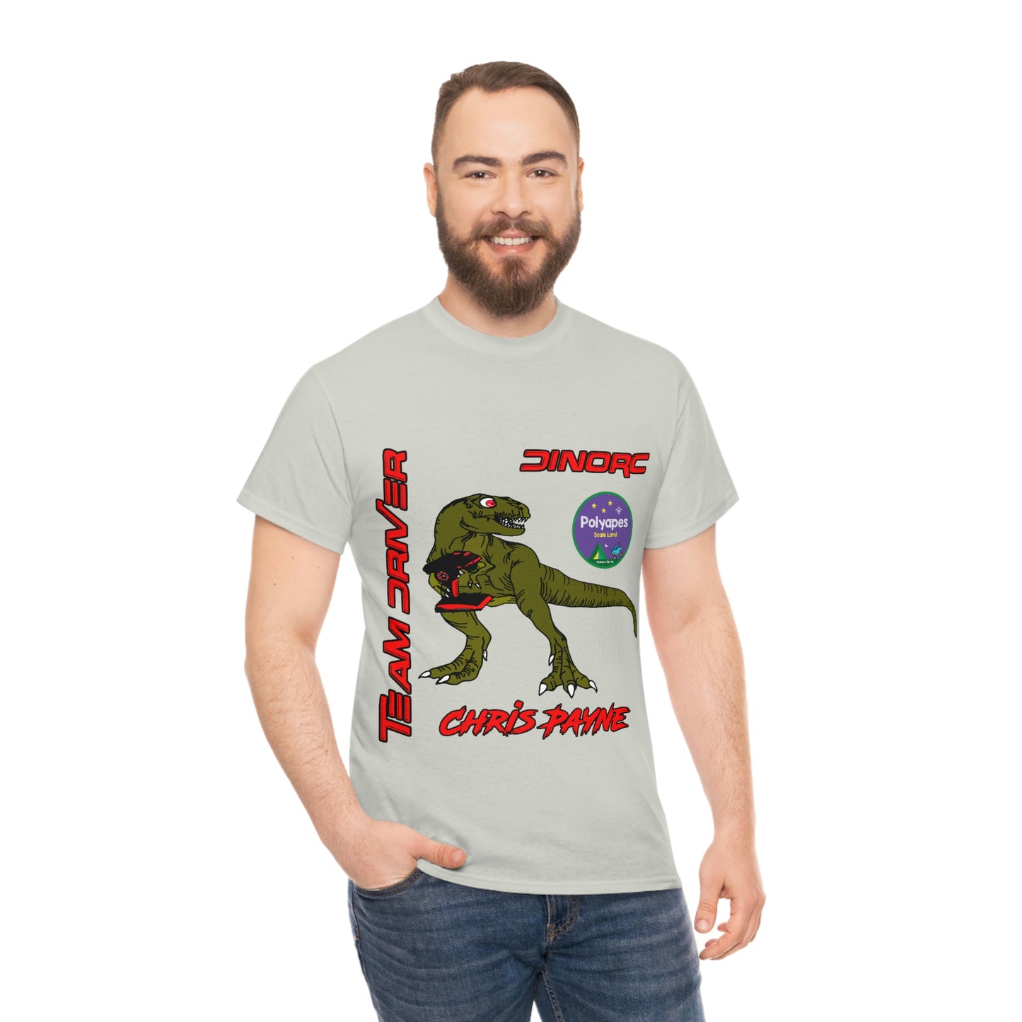 Chris Payne Raptor DinoRC Team Driver logo Front and Back DinoRc Logo T-Shirt S-5x 5 colors