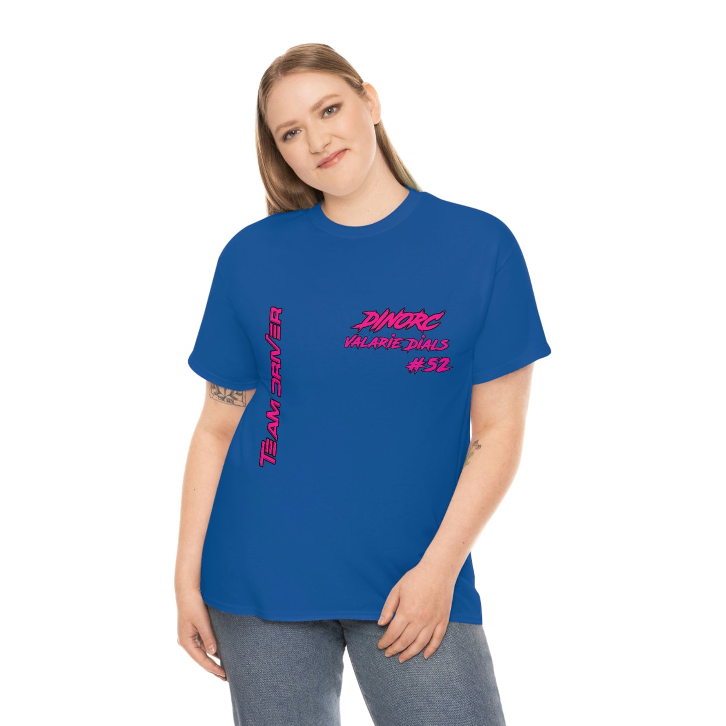 Team Driver Valarie Dials Dino's Divas Front and Back DinoRc Logo T-Shirt S-5x 5 colors