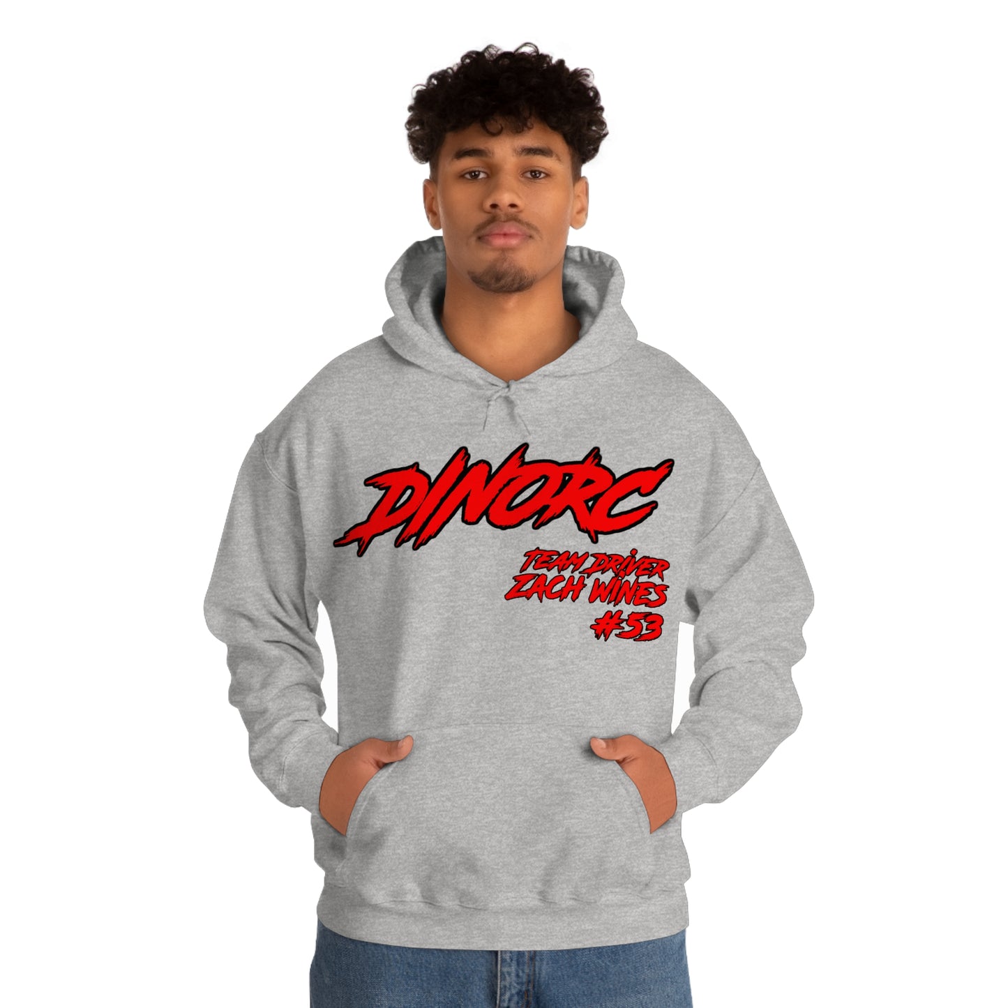 Team Driver Zach Wines DinoRC Logo Hooded Sweatshirt Heavy Blend™ Hooded Sweatshirt