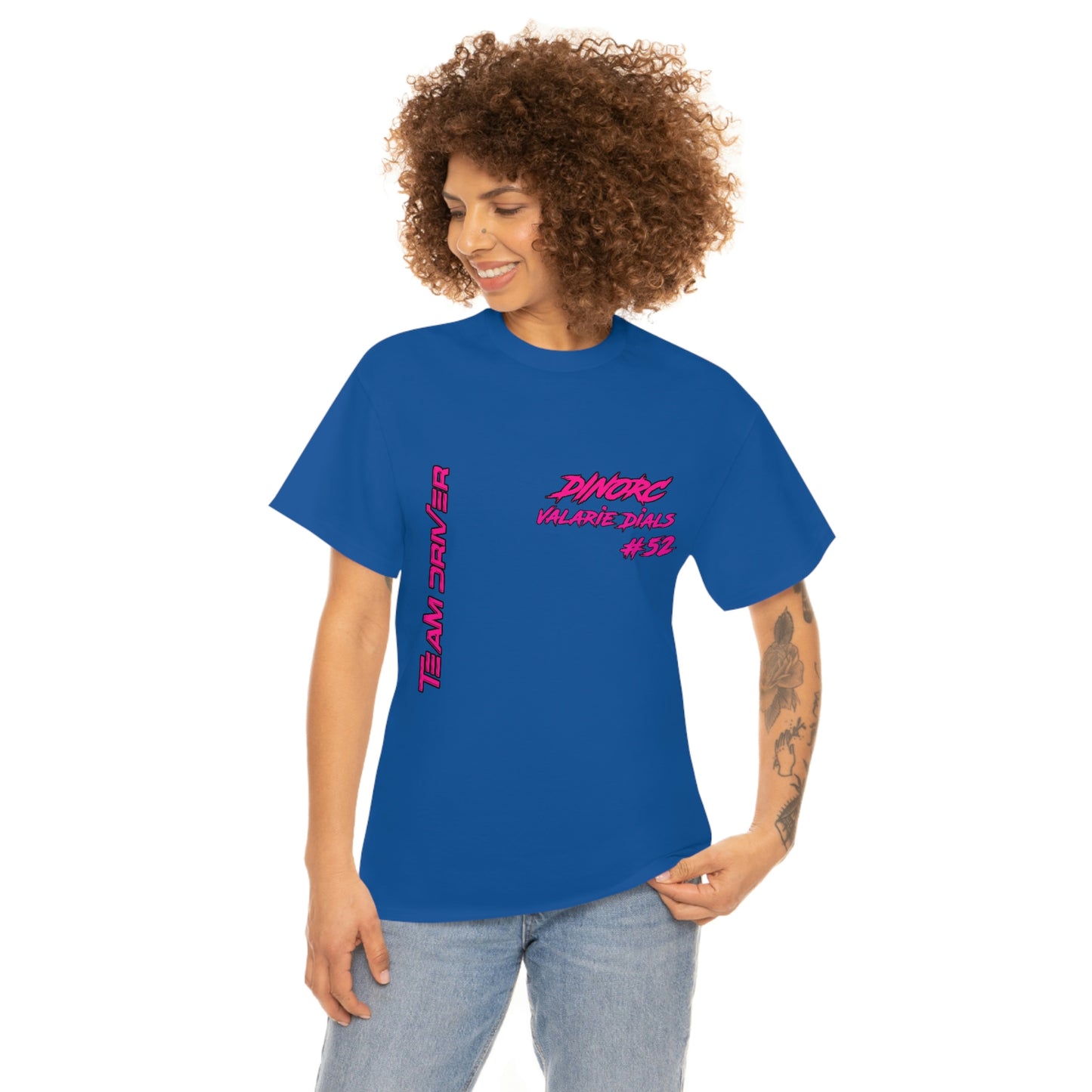 Team Driver Valarie Dials Dino's Divas Front and Back DinoRc Logo T-Shirt S-5x 5 colors
