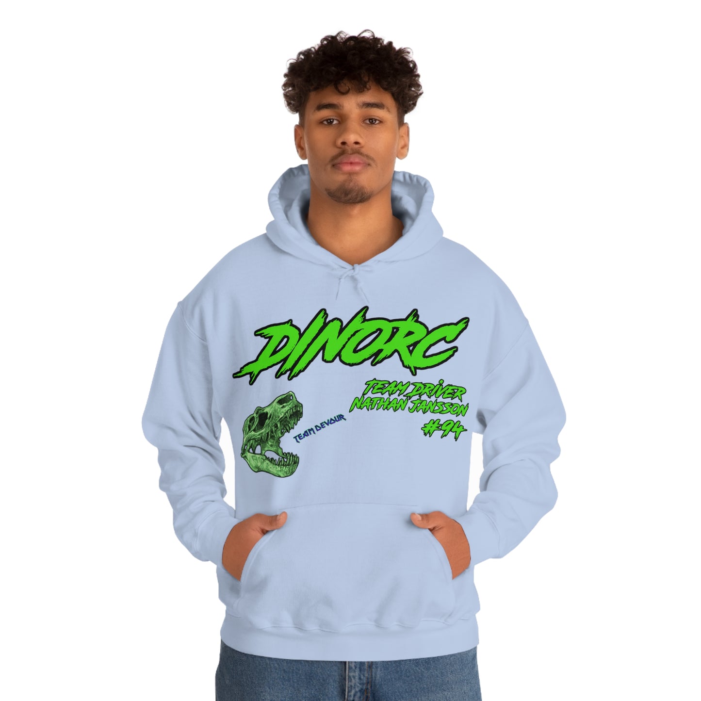 Team Driver Nathan Jansson DinoRC Logo Hooded Sweatshirt Heavy Blend™ Hooded Sweatshirt