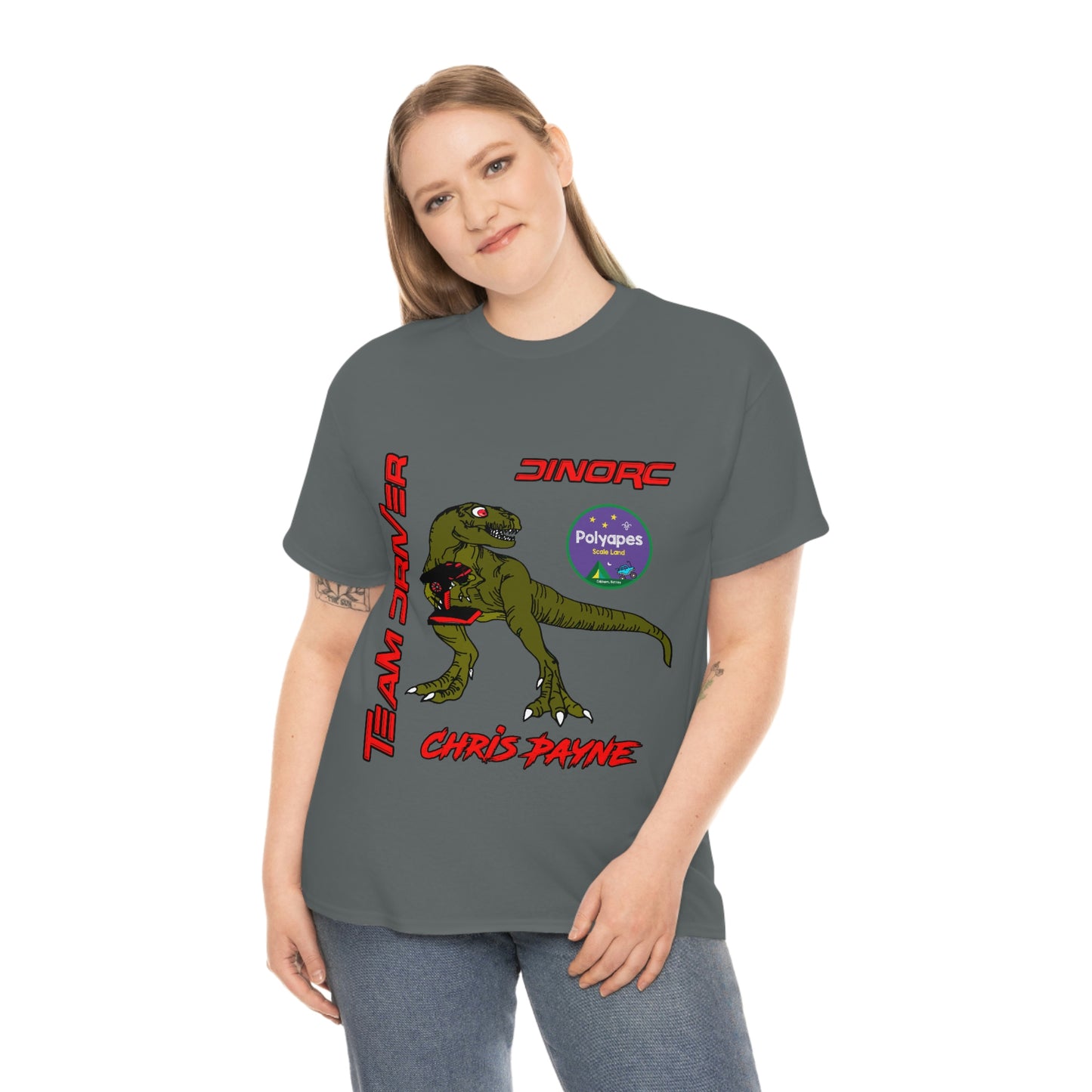 Chris Payne Raptor DinoRC Team Driver logo Front and Back DinoRc Logo T-Shirt S-5x 5 colors