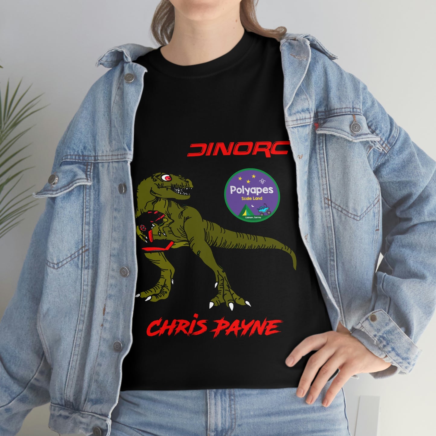 Chris Payne Raptor DinoRC Team Driver logo Front and Back DinoRc Logo T-Shirt S-5x 5 colors