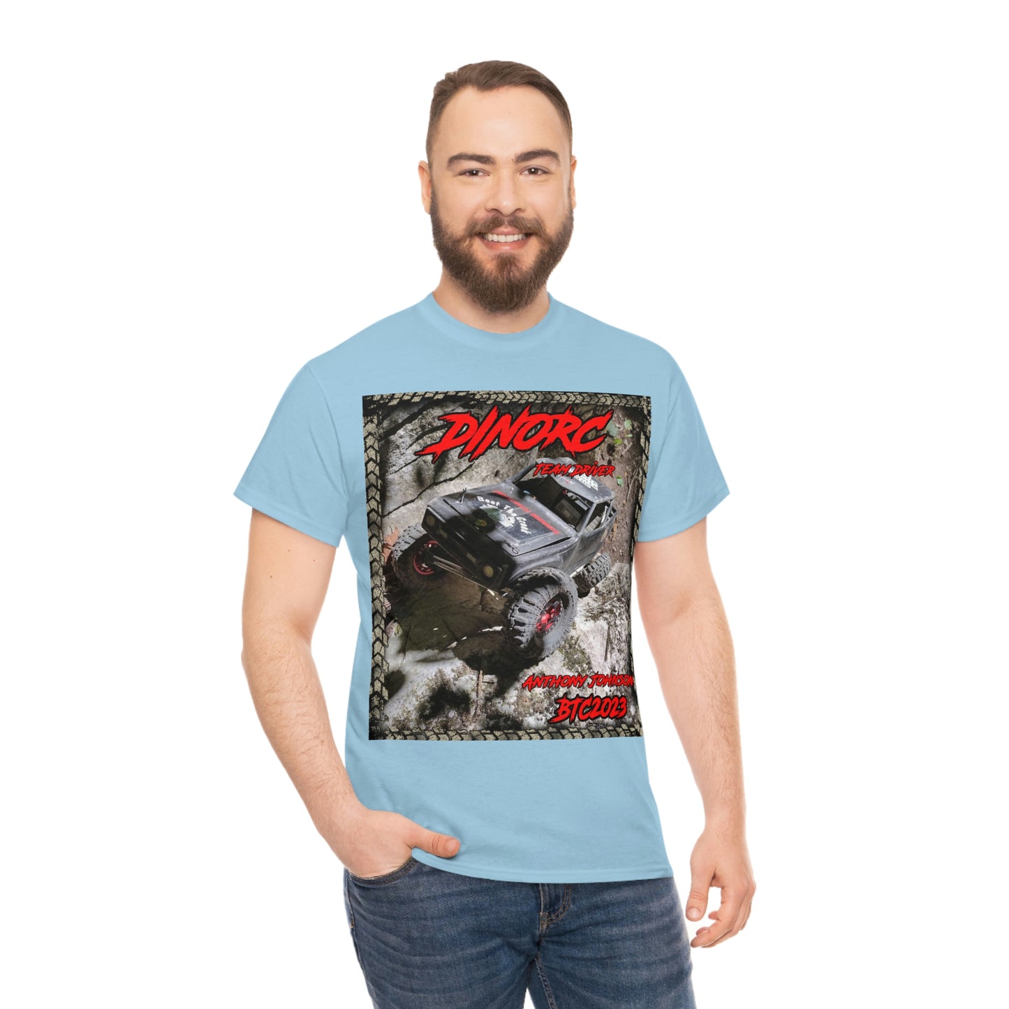 Anthony Johnson T rex DinoRC Team Driver truck logo Front and Back DinoRc Logo T-Shirt S-5x 5 colors