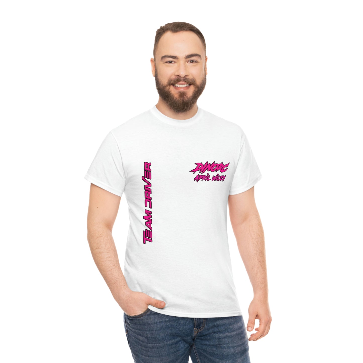 Vertical Team Driver April Wiley Dino's Divas Front and Back DinoRc Logo T-Shirt S-5x 5 colors