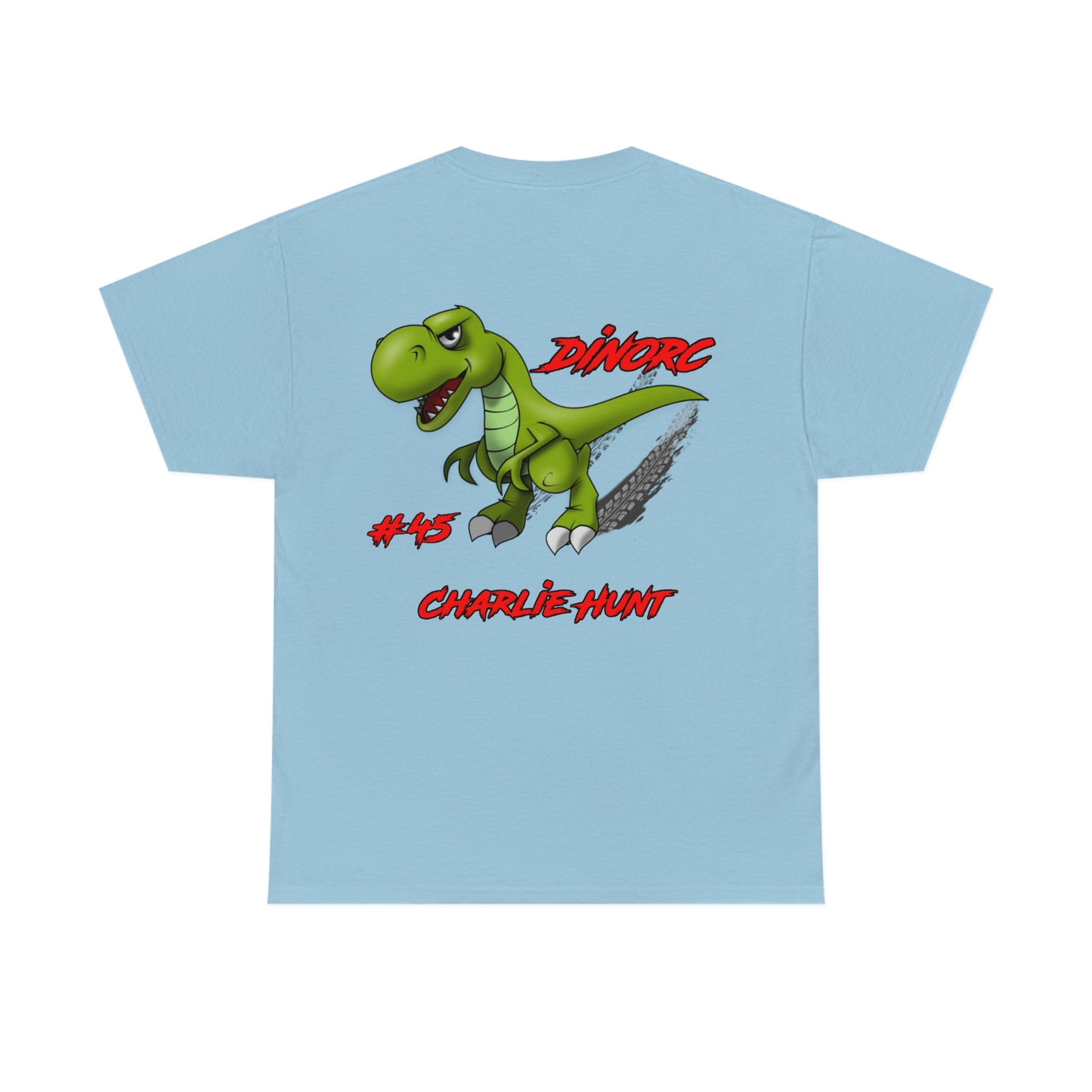 Team Driver Charlie Hunt Front and Back DinoRc Logo T-Shirt S-5x 5 colors