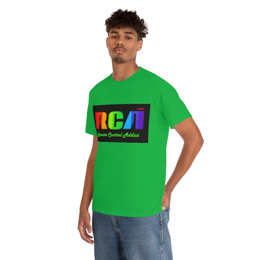 RCA Remote Control Addict DinoRc Logo T-Shirt S-5x Black White Green Blue Red