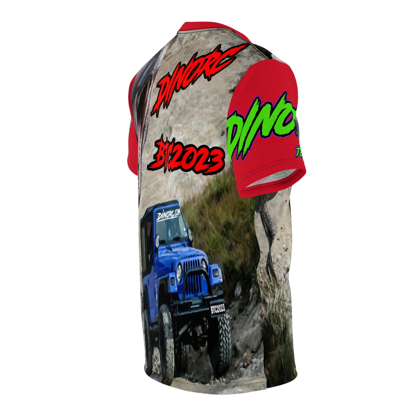 DinoRC BTC2023 Team Driver T Shirt Red Sleeves