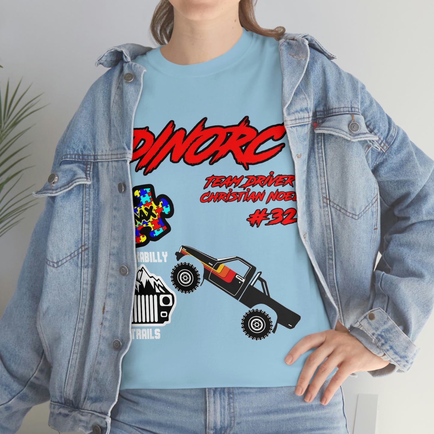 Team Driver Christian Noel truck logo Front and Back DinoRc Logo T-Shirt S-5x 5 colors