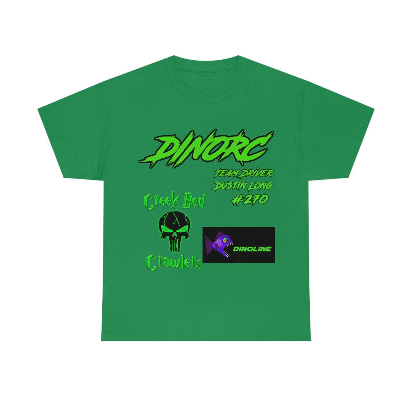 Team Driver Dustin Long logo Front and Back DinoRc Logo T-Shirt S-5x 5 colors
