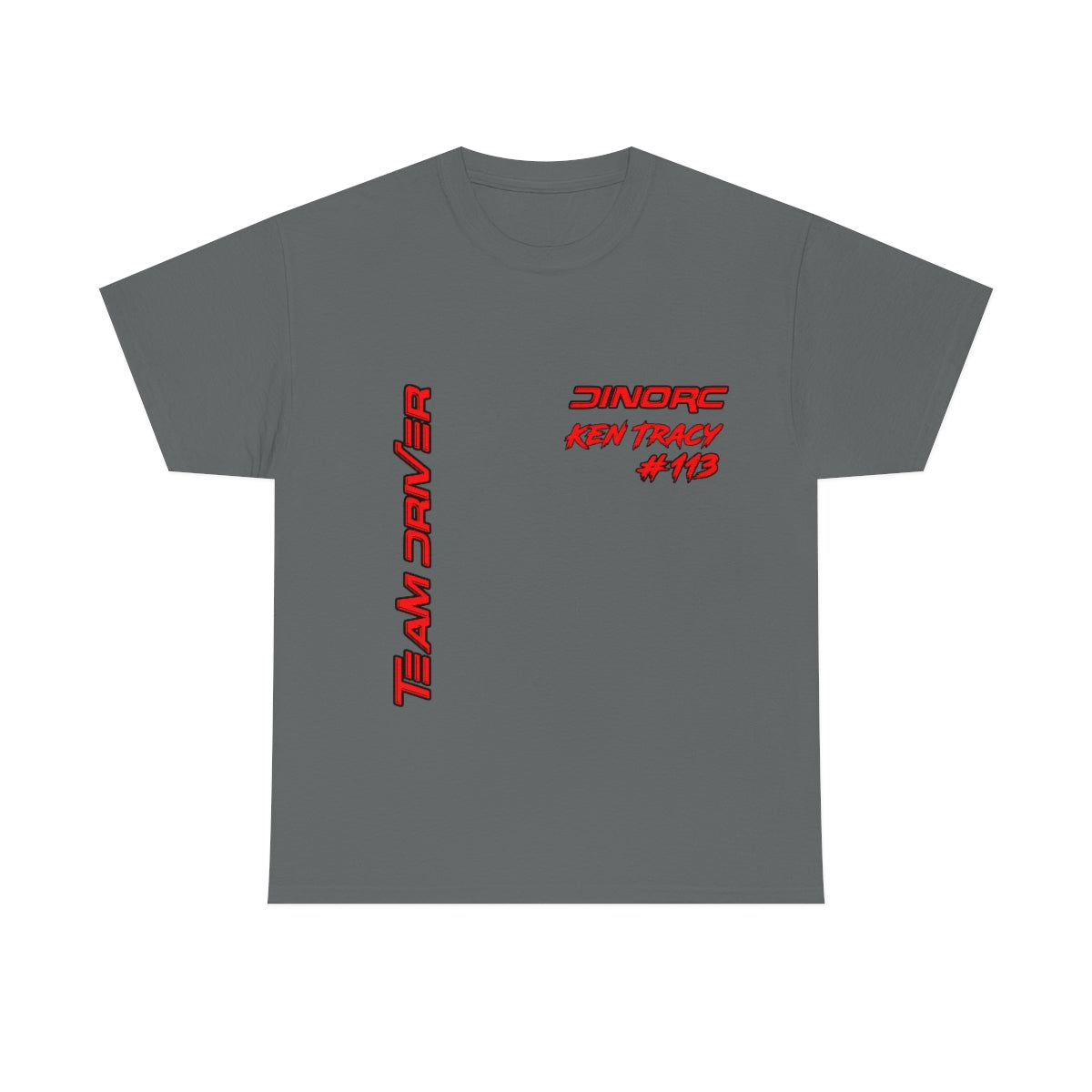 Team Driver Ken Tracy Front and Back DinoRc Logo T-Shirt S-5x 5 colors