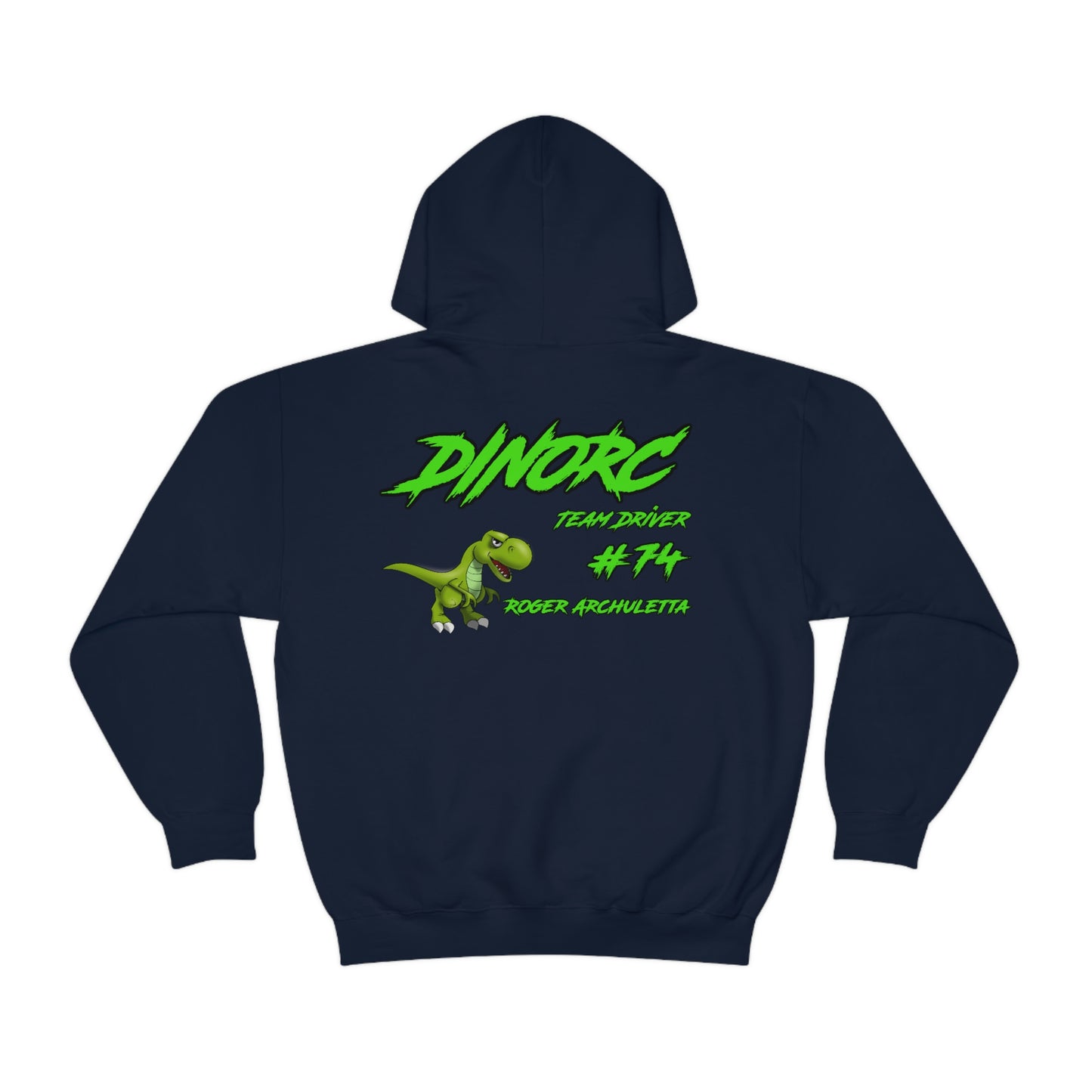 Team Driver Roger Archuletta DinoRC Logo Hooded Sweatshirt Heavy Blend™ Hooded Sweatshirt